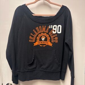 Oklahoma State Off-The-Shoulder Sweatshirt